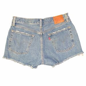 Womens Levi's® 501™ Original Jean Shorts Sz 28 ( Actual 30) Button Fly Med-Wash